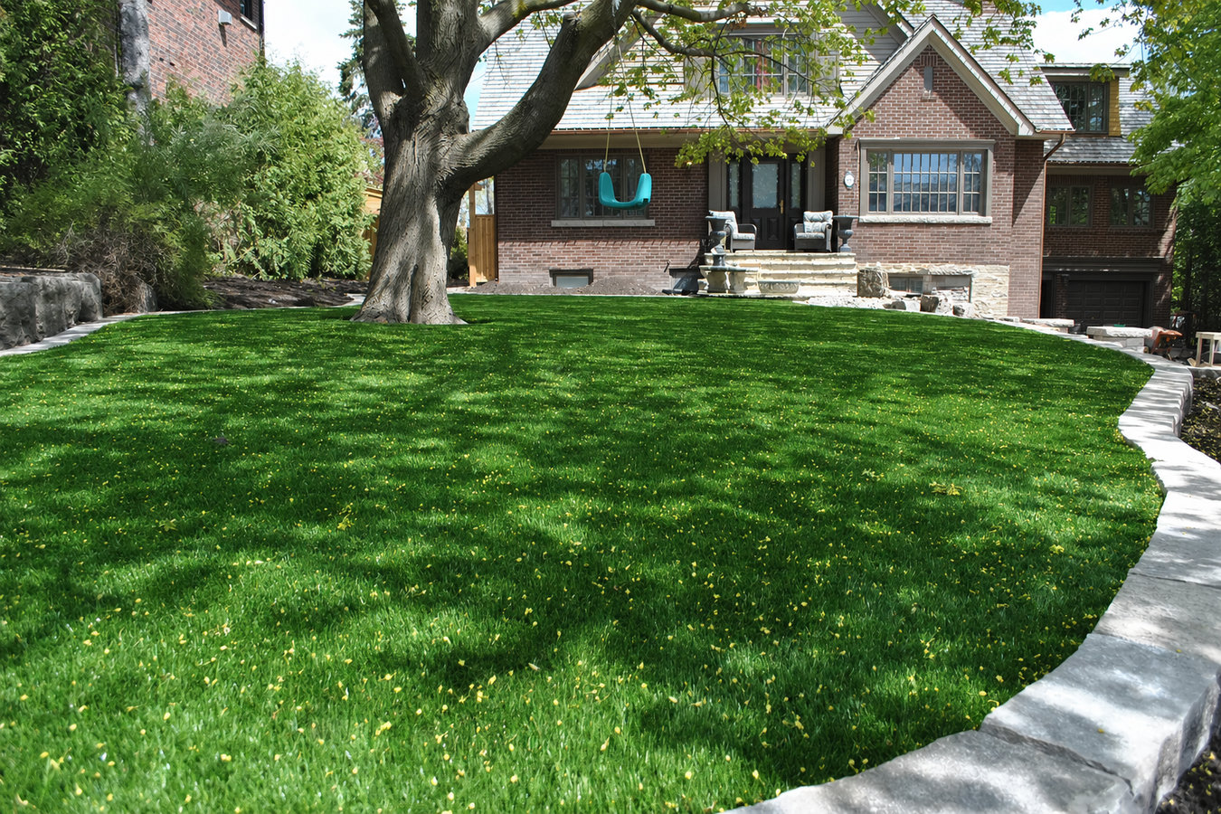 Residential turf installation